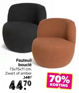 Xenos Fauteuil bouclé aanbieding