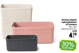 Xenos Diverse plastic opbergbakken of manden aanbieding