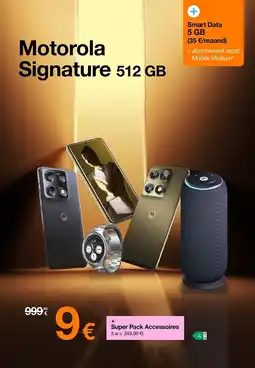 Orange Motorola signature 512 gb aanbieding