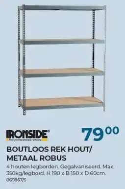 Meno Pro boutloos rek hout/metaal robus aanbieding