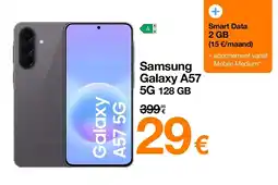 Orange Samsung galaxy a57 aanbieding