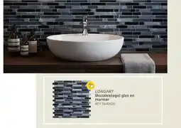 Brico Longart mozaïektegel glas en marmer aanbieding