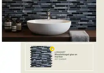 Longart mozaïektegel glas en marmer