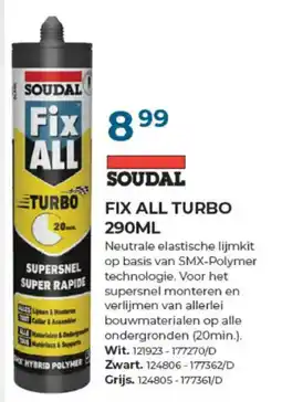 Meno Pro soudal fix all turbo aanbieding