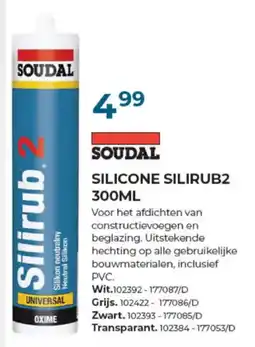 Meno Pro soudal silicone silirub2 aanbieding