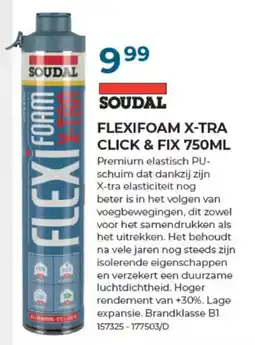 Meno Pro soudal flexifoam x-tra click & fix aanbieding