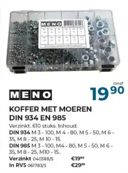Meno Pro Koffer met moeren aanbieding