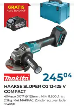 Meno Pro Haakse slijper cg 13-125 v compact aanbieding