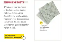 Brico Longart mozaïektegel glas mix aanbieding