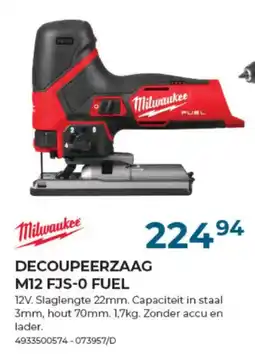 Meno Pro Decoupeerzaag m12 fjs-0 fuel aanbieding