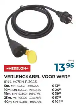Meno Pro verlengkabel voor werf aanbieding