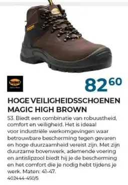 Meno Pro Hoge veiligheidsschoenen magic high brown aanbieding