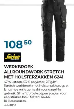 Meno Pro Werkbroek allroundwork stretch met holsterzakken aanbieding