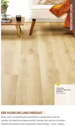 Brico Vinylvloer planken rigid click beaulieu aanbieding