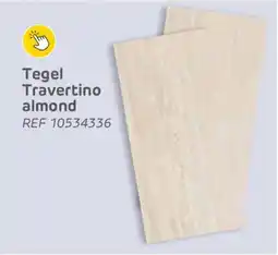 Brico Tegel travertino almond aanbieding