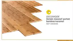 Brico Decomode gelakt massief parket bamboe karamel aanbieding