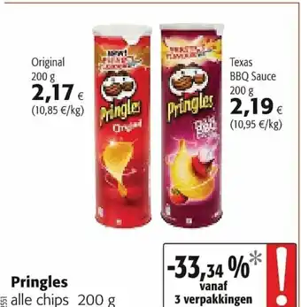Colruyt Pringles 200g aanbieding