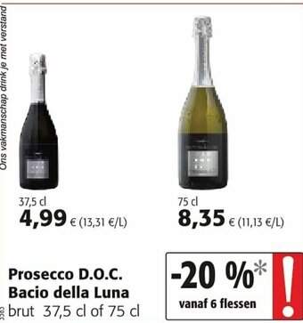 Colruyt Prosecco D.O.C. bacio della luna 75cl aanbieding