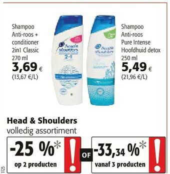 Colruyt Head & Shoulders 270ml aanbieding