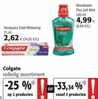 Colruyt Colgate 75ml aanbieding