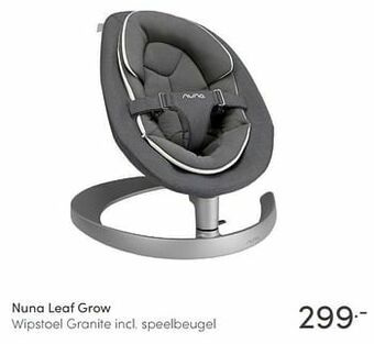 Baby & Tiener Nuna leaf grow wipstoel granite incl speelbeugel aanbieding