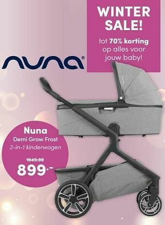 Baby & Tiener Nuna demi grow frost 2-in-1 kinderwagen aanbieding
