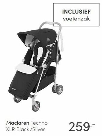Baby & Tiener Maclaren techno xlr black -silver aanbieding