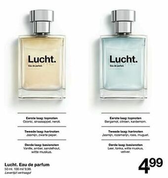 Zeeman Lucht. eau de parfum aanbieding