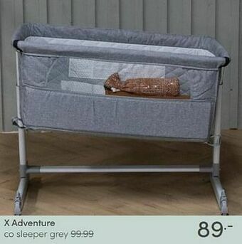 Baby & Tiener X adventure co sleeper grey aanbieding