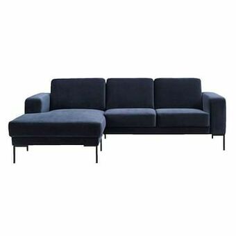 Leen Bakker Hoeksalon Tom small - stof Letto blauw 1022 - Leen Bakker aanbieding