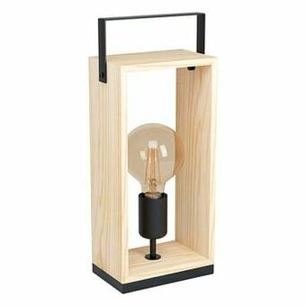 Leen Bakker EGLO tafellamp Famborough - zwart/bruin - Leen Bakker aanbieding