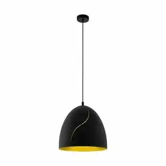 Leen Bakker EGLO hanglamp Hunningham Ø40,5 cm - zwart/goudkleur - Leen Bakker aanbieding