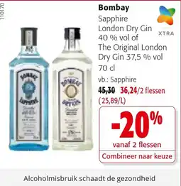 Colruyt Bombay Sapphire London Dry Gin aanbieding