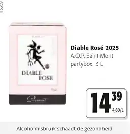 Colruyt Diable rosé 2025 aanbieding