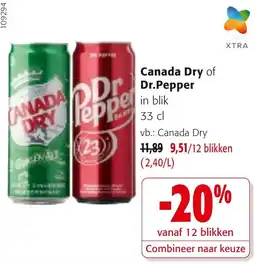 Colruyt Canada dry of dr pepper aanbieding