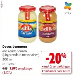 Colruyt Devos Lemmens alle koude sauzen aanbieding