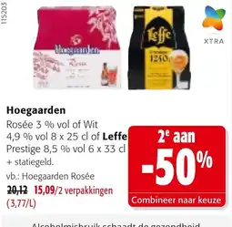 Colruyt Hoegaarden Rosée of Wit aanbieding