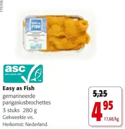 Colruyt Easy as Fish gemarineerde pangasiusbrochettes aanbieding