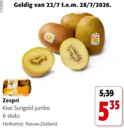 Colruyt Zespri kiwi sungold jumbo aanbieding