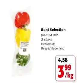 Colruyt Boni Selection paprika mix aanbieding