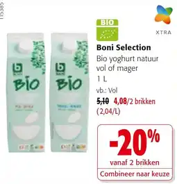 Colruyt Boni Selection Bio yoghurt natuur aanbieding