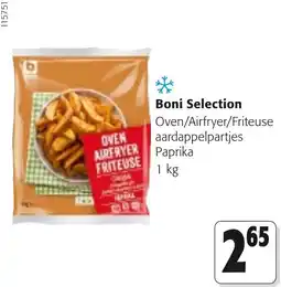 Colruyt boni selection oven/airfryer/friteuse aardappelpartjes paprika aanbieding