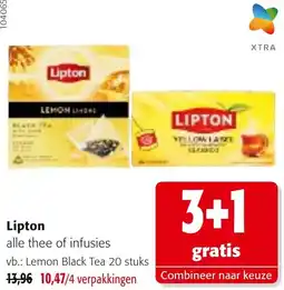 Colruyt Lipton alle thee of infusies aanbieding