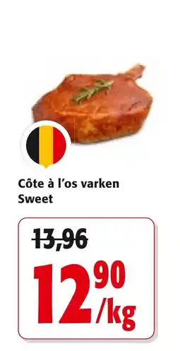 Colruyt Côte à l'os varken aanbieding