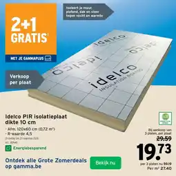 GAMMA Idelco PIR isolatieplaat aanbieding