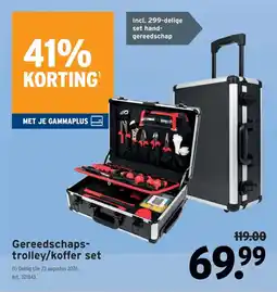 GAMMA Gereedschaps-trolley/koffer set aanbieding