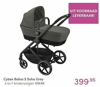 Baby & Tiener Cybex balios s soho grey 2-in-1 kinderwagen aanbieding