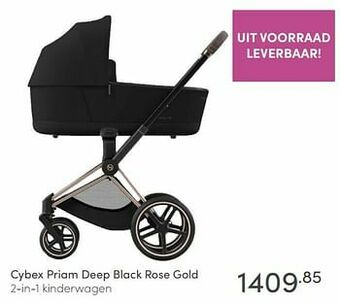 Baby & Tiener Cybex priam deep black rose gold 2-in-1 kinderwagen aanbieding