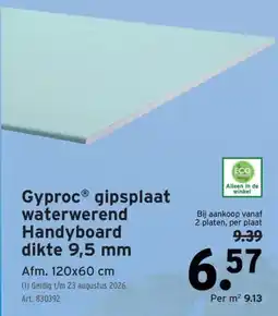 GAMMA Gyproc gipsplaat waterwerend handyboard aanbieding