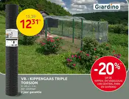 Brico kippengaas triple torsion aanbieding